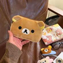Cute Rilakkuma Anime Coin Purse Cartoon Makeup Organizer Storage Bag Kawaii Bear Plush Bag Cosmetic Bags Girls Toys Gifts - 01 - Xem 11