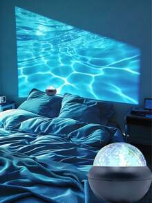 USB Powered Wave LED Projection Night Light With Remote Control, Color Changing Wave Lighting Effect, Desktop Placement, Non-Waterproof, Suitable For Home And Holiday Decoration - Multi-color light - View 6