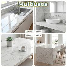 High Gloss Marble Adhesive Paper For Kitchen Table - Negro000 - View 6