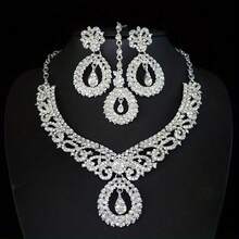 Vintage Rhinestone Inlaid, Suitable For Brides, Wedding, Banquet, Party Wear - Jewelry Set - View 1