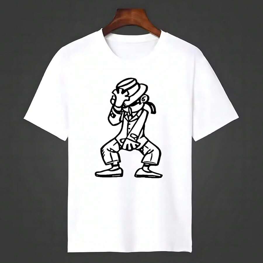 Michaels Jackson King Of POP Retro T - Shirt Hip Hop Rock Pattern Y2K Original Cotton Men 's T - Shirt New T - Shirt Women's Top4 - 白色 - 查看 1