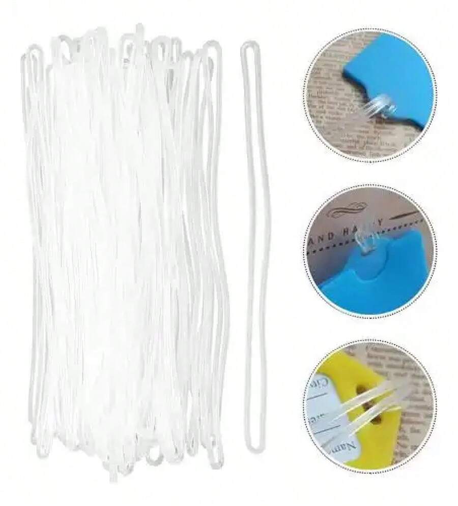Plastic Rubber Keychain Strap 15cm - 50pcs Travel Transparent - 1 - View 1