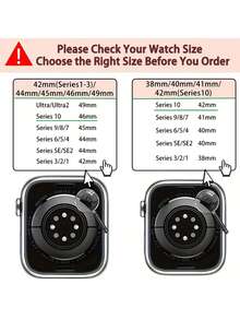 1pc Rhinestone Decor Flower Design Apple Watch Band Compatible With Apple Watch 38mm 40mm 41mm 42mm 44mm 45mm 49mm WristBand Replacement Strap Compatible With Apple Watch Series 9 8 7 SE 6 5 4 3 2 1 Valentines - Rose Gold - View 7