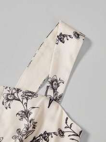 MOD Vestido largo con tirantes estampado floral romántico para vacaciones de primavera - Multicolor - Ver 3