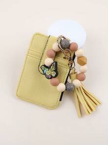 1 Pieza Cartera de Muñeca para Mujeres con Llavero – Tarjetero RFID Cartera Pequeña de Muñeca con Anillo para Llaves - Multicolor - Ver 5