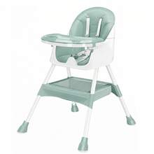 3 In 1 Baby Products, Foldable And Portable, Very Suitable For Outdoor Dining And Play. The Foldable Seat Is Equipped With A Five-Point Pressure Fixing Device And A Double Plate. - màu xanh lá - Xem 1