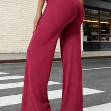 YEOREO Workout Leggings Womens No Front Seam Straight Leggings  31.5" High Waist Buttery Eddiy Gym Yoga Pants Summer Leggings For Women - Marrón oscuro - Ver 2