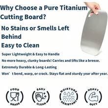 CINEYO 1pc Pure Titanium Cutting Board - Perforated Kitchen Cutting Board, Schneidebrett, Multiple Sizes In Silver Color, Chopping Board, Suitable For Cutting Meat, Vegetables, Fruits, Kitchen Accessories, Grill Accessories, Chopping Board, Barbecue - Silver - View 9