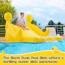 ASeenelling - Giant 98-Inch Inflatable Water Slide, 3D Inflatable Water Slide, Outdoor Water Game, Summer Pool Toy Game For Kids And Adults, Parties - Yellow - View 6