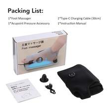 Hailicare 3 Levels Air Pressure Foot Massager | Kneading & Acupoint Massage Device For Relaxing & Home Use, Rechargeable 2000mAh - Black - View 12