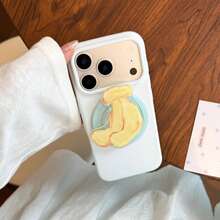 Bear GUCADI A Film-Style Soft Case Compatible With Iphone 17 Pro Max, Apple 16 Pro, 14 With Fruit Gradient, 15 With Fresh Design, 13 With Matte Finish, Summer Personalized, Creative, Geometric, Minimalist Style, Fresh And Simple, Color-Blocking Style, Niche, Ins-Style - Yellow - View 2