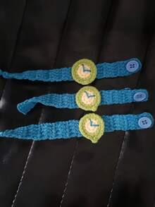 1pc Handmade Knitted Yarn Small Watch, Creative Gift For Couples, Bracelet, Wristband, Jewelry - Multicolor - View 5