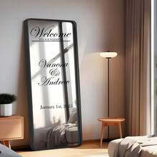 Customized Mirror Sticker Wedding Decor - Wedding Signage Decor DIY Wedding Stickers - Mirror Sticker "Welcome To The Wedding" - Customized Mirror Letter Sticker Decal - Just Married - Wedding Marriage Decor/Modern Wedding Welcome Sign/Personalized Newlyweds Name And Date/Mirror Sticker - Bridal Shower - Multicolor - View 4