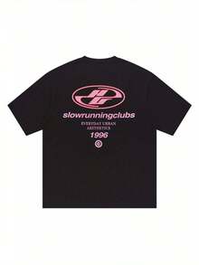 Men's Heavyweight 1986 Vintage Graphic T-Shirt - Black Running Club T-Shirt - Soft, Breathable, And Comfortable Tee For The Gym, Running, And Everyday Wear - Vintage Urban Style, Collectible Tee. Loose And Comfortable. - Back - View 6