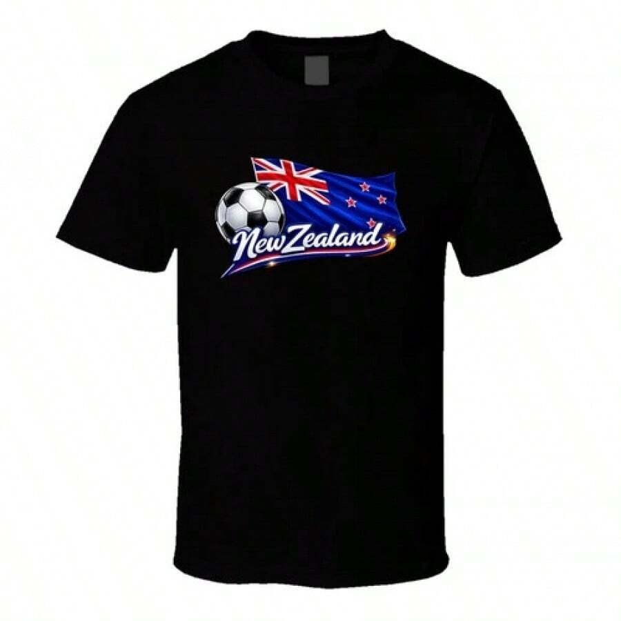 T-shirt unisexe pour supporters de la Coupe du Monde de Nouvelle-Zélande, nouvelle arrivée, vêtements de marque streetwear, t-shirts pour hommes et femmes, hauts pour femmes, tenue assortie pour la famille, tailles adultes et enfants, Gym Y2k Sport Hombre Verano - Noir - Voir 1