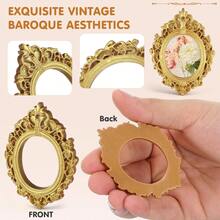 15pcs Mini Vintage Photo Frames, Small Resin Antique-Style Frames, Small Gold Frames Suitable For DIY Wall Hanging, Jewelry Display, Photography, Party, Hotel, Home Decor (Mini Frame A) - 15 pcs - View 8