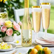 Bộ 10/20/25/30/50/100 chiếc ly champagne tái sử dụng chất lượng cao, phù hợp cho mọi loại tiệc như tiệc tùng, đám cưới, sinh nhật, ngày lễ Tình nhân, ngày của Mẹ, v.v. (Ly champagne, ly tiệc, ly sinh nhật) - Xem 5
