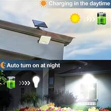 172LED 太陽能感應燈，3 種模式戶外安全燈，防水壁燈附遙控器，適用於花園庭院車庫 - 1PC - 查看 5