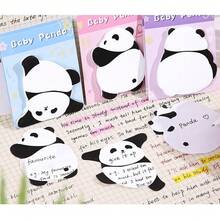 1 Pack 30 Sheets Creative Cartoon Cute Panda Design Sticky Notes, Removable Memo Pad, Suitable For Office And School Supplies, Cute Animal Stationery - one-size - View 6