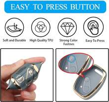 MILD EAST For  Key Fob Cover With Keychain, Car Key Case Shell Protector For  Accord 2003-2012 | Civic 2006-2013 | Pilot 2005-2015 CRV CRZ Fit Odyssey 4 Buttons Smart Remote Control, Blue - ColorD - 查看 5