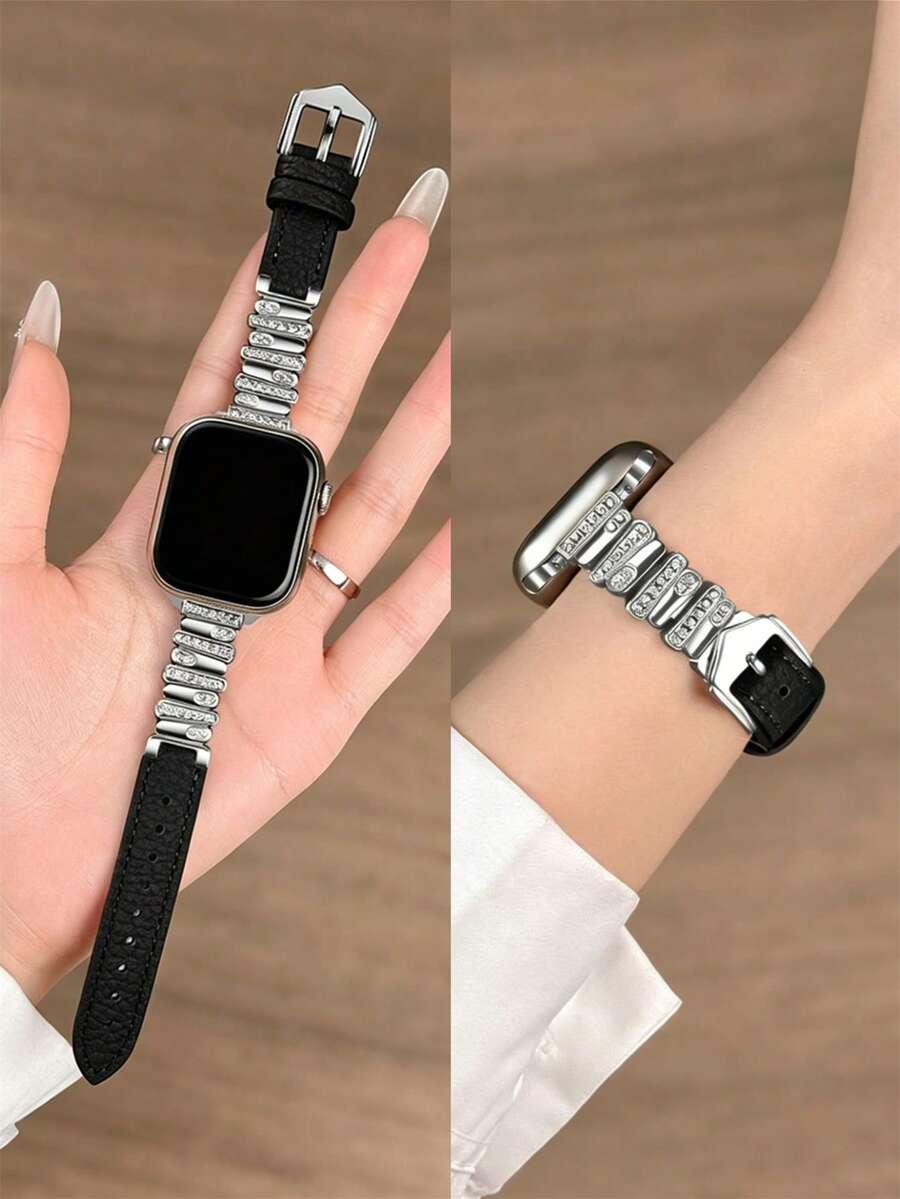 1条纤薄表带，兼容 42mm、38mm、40mm、41mm、44mm、45mm、46mm、49mm，时尚智能手表替换表带，适用于Series Ultra2、Ultra SE2、SE 11、10、9、8、7、6、5、4、3、2、1，女士款，可作为学生返校礼物