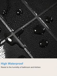 WalDecoo 2pcs/10pcs/15pcs (2.5mm Thick Design) Black Square Tile Stickers, Removable Adhesive Wall Decals, Waterproof & Oil-Proof For Kitchen, Bathroom, Home Decor, Birthday, Graduation, Holiday Gift - HB606 - View 11