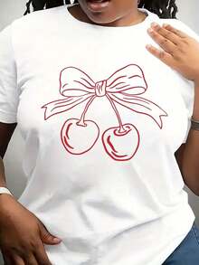 Suave, transpirable y ligera para comodidad durante todo el día. Camiseta Vintage Cherry, Camiseta Cherry Coquette Bow, Regalo para amantes de las cerezas, Camiseta linda de cerezas, Regalo Cottagecore, Camiseta de jardinería. Cuello redondo clásico con un corte relajado que favorece todas las formas del cuerpo y es fácil de combinar con jeans, pantalones cortos y leggings. - Negro - Ver 6