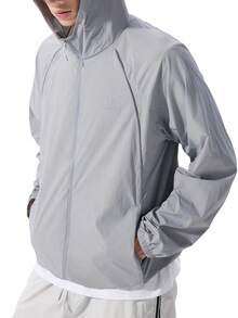CAMEL CROWN Men's Outdoor Sun Protection Jacket, UV Protection, Waterproof, Cool, Moisture-Wicking, Quick-Drying, Spring/Autumn/Summer. Unisex Style. - Cycle Gray - View 3