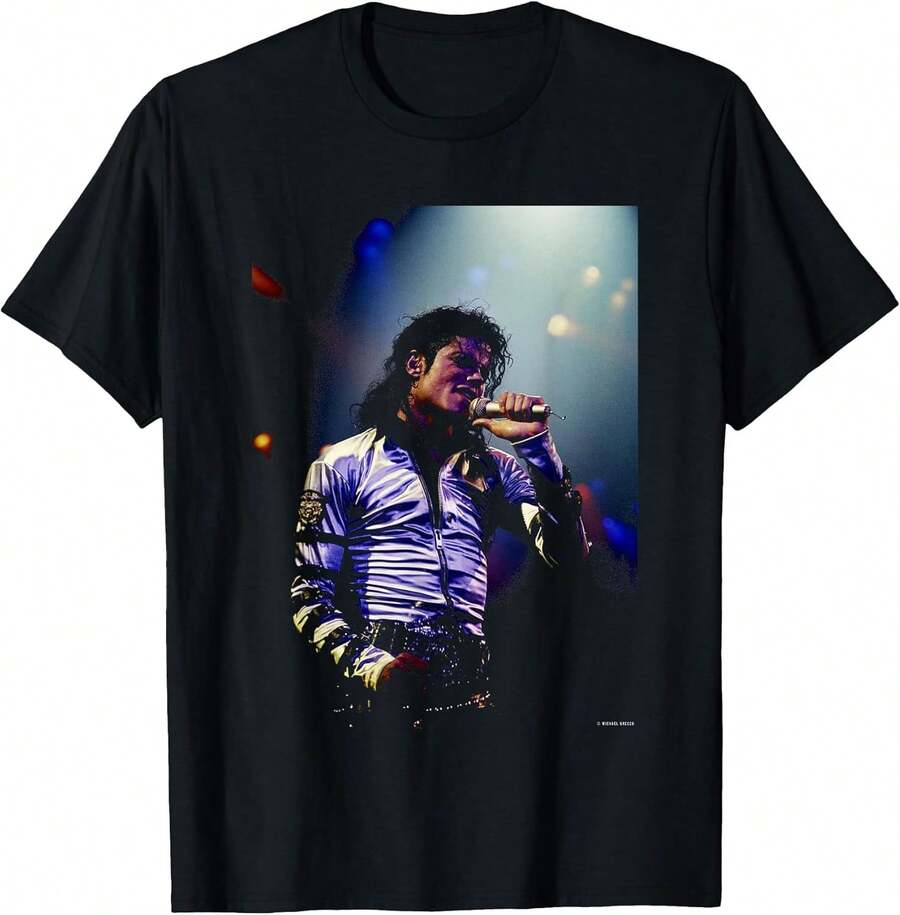 Bad World Tour Los Angeles Live Michael Greco T-Shirt, Women's Blouses, Blouses, Casual Blouses For Women, Informal Blouses For Women, Women's Tops, Tops, Unisex. - 黑色 - 查看 1