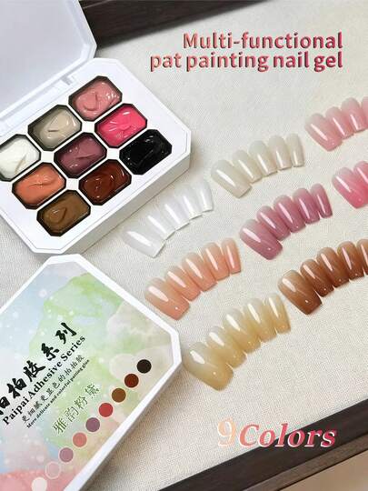 SAUA Paleta de colores de esmalte de uñas degradado, esmalte de uñas brillante de alto pigmento, set de esmalte de uñas en gel de larga duración, adecuado para pintura de color degradado y dibujo de líneas en arte de uñas, alta densidad, esmalte de uñas con purpurina multicolor, adecuado para salones de uñas y uso doméstico