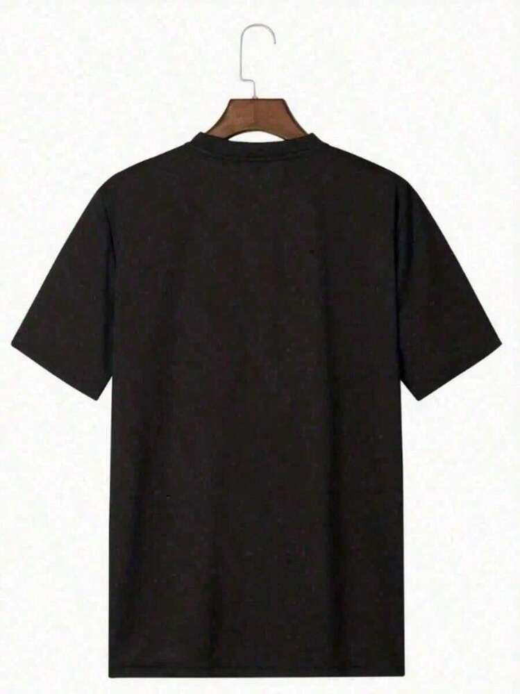 blusas para mujerPlayera Casual Corte Holgado, Camiseta de Mujer con Estampado Gráfico Cristiano, Totalmente Vaciñada con la Sangre de la Cruz, 100% Algodón, Cuello Redondo, Estilo Casual, 1 Pieza. Son Excelentes Regalos para Amigos y Familiares. Camiseta para mujer. - Negro - Añade 3