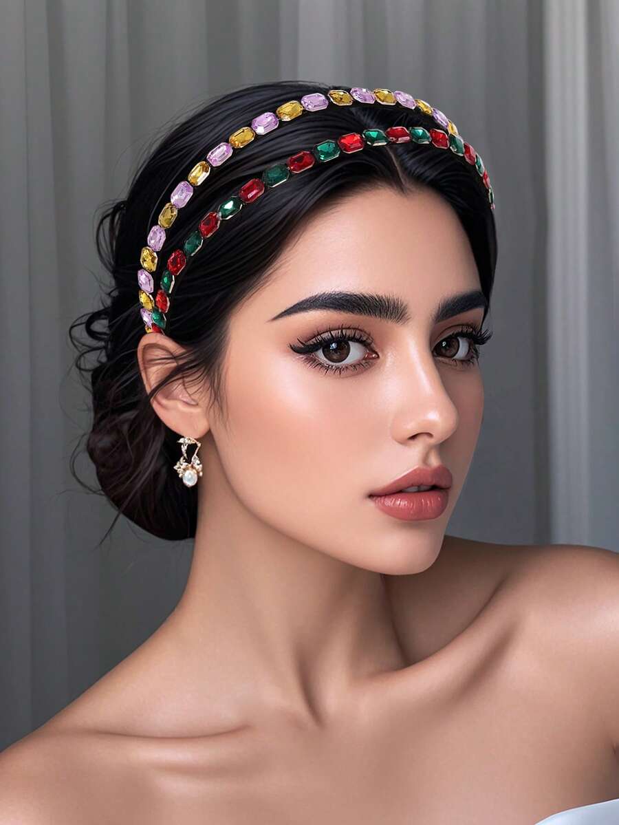 1pc Silver Women's Headpiece,Rhinestone Headband,Luxury Headband,Bridal Headpiece,Wedding Hair Accessories,Women's Accessories,Summer Hair Accessories
