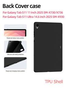 Case For Galaxy Tab S11 11 Inch 2025 X730 X736 Tablet Soft TPU Shell For Tab S11 Ultra 14.6 Inch Back Cover Case - Black - View 2