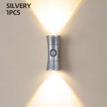 Smart LED Wall Light, 3-Color Adjustable, With Motion Sensor, Indoor Magnetic LED Sensor Wall Light, Battery Powered, Adjustable Color Temperature, USB Rechargeable Night Light, Wireless Magnetic Wall Light, Suitable For Hallway, Bathroom, Bedroom - Hourglass Design [Regular Version] - View 22