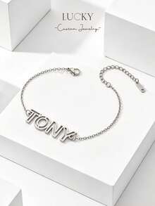 Dây chuyền tên ngọc trai cá nhân hóa vàng 18K, phù hợp cho mẹ, phù dâu, quà cưới, quà tặng phụ nữ, ngọc trai nước ngọt - Kiểu vòng tay 3 - Xem 5