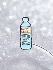 Sarcastic Hydration Reminder Brooch, Unique Accessory For Daily Use, Perfect Gift Idea, Stylish Pin For Clothing & Bags - Baby Blue - View 8
