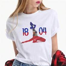 Camisetas de diseñador para mujer Haití Tee, ropa de diseñador estilo harajuku y cómic para chicas. - Blanco - Ver 1