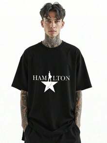 It Could Be Worse, Funny Phrase, Women's Casual Crew Neck Short Sleeve T-Shirt, Humorous Slogan T-Shirt, Loose Fit Summer T-Shirt - 黑色 3 - 查看 1