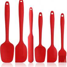 6pcs High Heat Resistant Non-Stick Silicone Baking & Cooking Utensil Set, Dishwasher - Multicolor - View 11