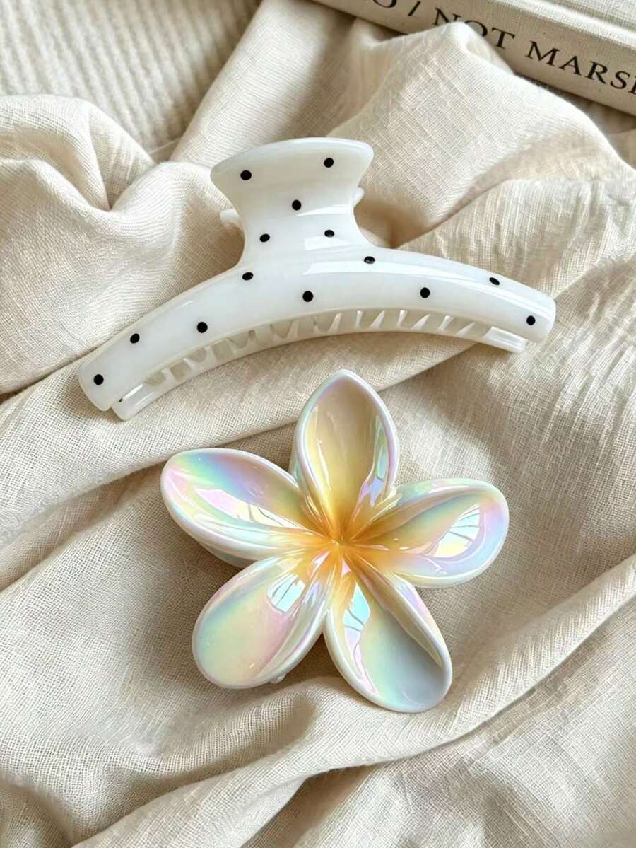 2pcs/1 pieza Pinza de pelo de plástico ligera de 7.6cm/2.99in para mujer, accesorio de pelo elegante y sofisticado de estilo Ins minimalista de unicolor, versátil y premium, de alta elasticidad apto para cabello grueso y áspero, para salidas diarias, casual, fiesta, ir al trabajo, vacaciones, coleta, moño, peinado, lavado de cara, baño, maquillaje, combinación de atuendo y accesorio de fotografía - Multicolor - Ver 1