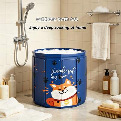 Foldable Bathtub, Portable Bathtub For Home Use, Suitable For Adults To Take A Bath Or Spa, Can Be Used For Hot Or Cold Bath, Foldable And Space-Saving After Use