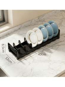 1pc Kitchen Storage Rack, Lid Holder, Utensil Organizer, Pot Rack, Can Be Placed On Countertop Or In Drawer, Space-Saving Multipurpose Storage Shelf - Multicolor - View 13