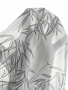 Hawaiian Bamboo Leaf Print Men's Button-Down Lightweight Loose Pocket Short Sleeve Shirt - White - View 4