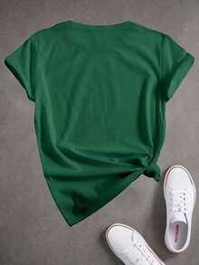 Soft, Breathable, And Lightweight For All-Day Comfort. "Wrestling Mom" Print T-Shirt, Casual Short-Sleeve Crew Neck Top, Women's Spring/Summer Clothing. Classic Crew Neck With A Relaxed Fit That Flatters All Body Types And Is Easy To Pair With Jeans, Shorts, And Leggings. - 黑色 - 查看 10