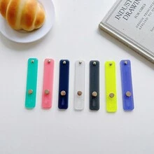 1pc Silicone Phone Wrist Strap Stand, Adhesive Back Finger Ring Pull Grip Holder, Anti‑Lost Anti‑Drop Hand Band Support Bracket, Universal Portable Phone Accessory For All Smartphones - Wristband Ring Buckle - View 9