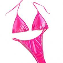 New Sexy Two-Piece Triangle Bikini With Bow For Women. - FF778RO - View 6