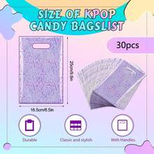 10/30/50pcs KPOP Purple Party Gift Bags,Purple Pink Gift Packing Bags,Suitable For Singer Birthday Party Decor,Gift Bags - View 9
