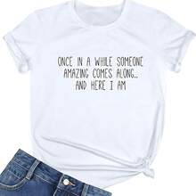 Women's T-Shirt With Fun Graphics, Cute Clothes For Teens, White - 白色 - 查看 1