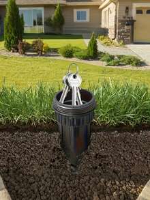 Realistic Hidden Key Sprinkler, Waterproof Key Box, Suitable For Outdoor Garden Lawns, Easy To Insert Into Garden Lawn Ground, Waterproof And Corrosion Resistant, Convenient Cash Hiding And Storage Device, Anti-Loss Storage Device. - Multicolor - View 4