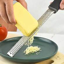 1Pack Lemon Zester Stainless Steel Cheese Grater With Plastic Cover Ergonomic Soft Black Handle Handheld Rotary Cheese Grater Zester Ideal For Kitchen Use And Food Preparation - 1 - View 7